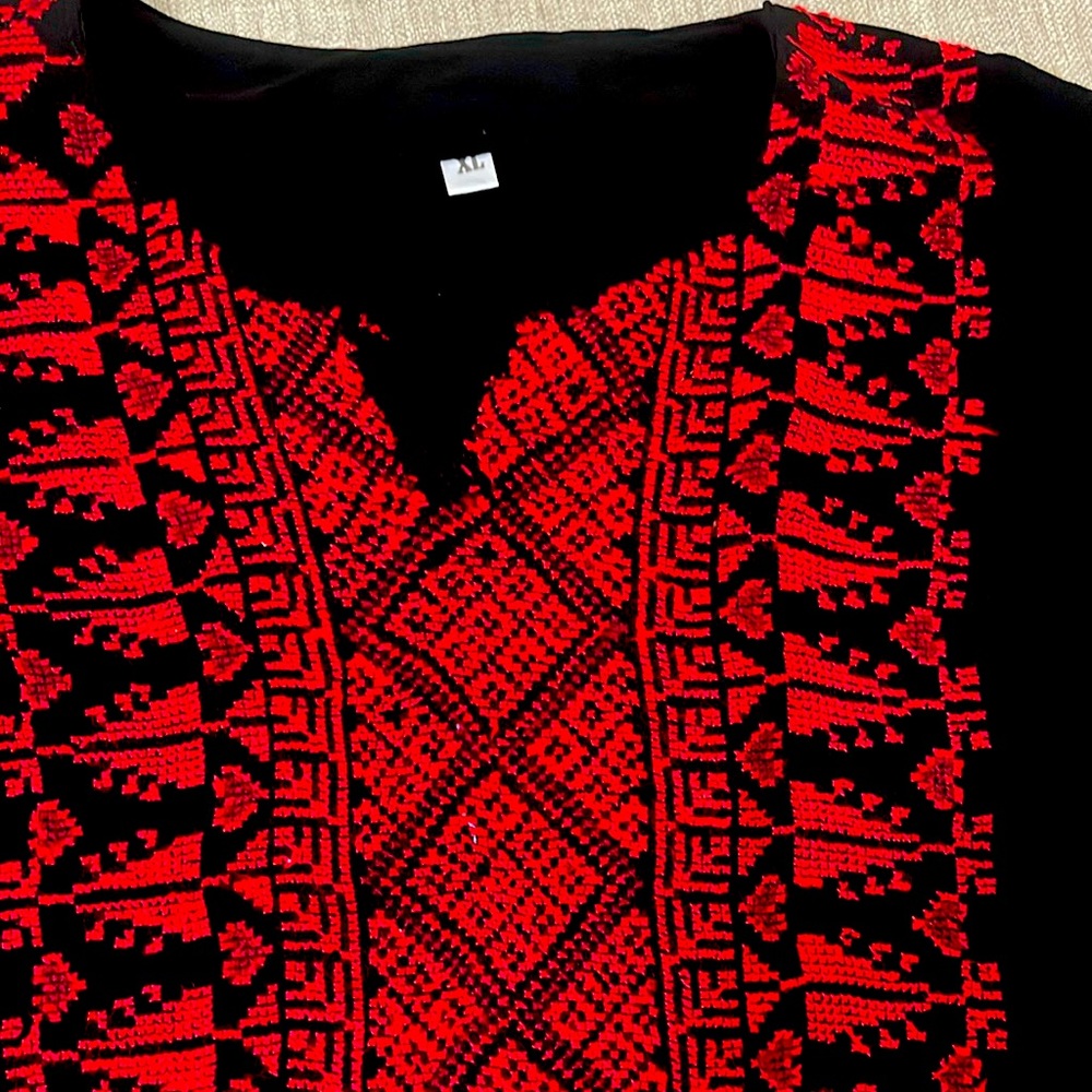 Egyptian Vintage Sinai dress, black maxi dress